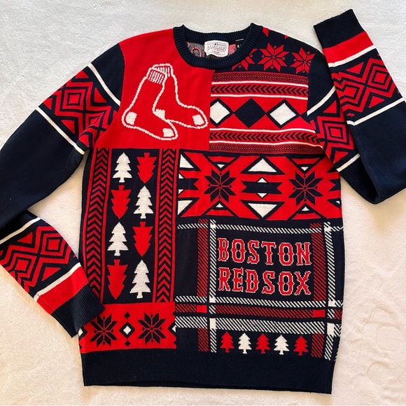 Men’s Holiday MLB Red Sox Christmas Sweater, Medium - Picture 1 of 8
